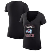 Colorado Avalanche G-III 4Her by Carl Banks Women's Super-Slim Fit Lightweight Team Logo Graphic V-Neck T-Shirt On Sale