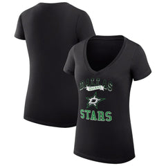 Dallas Stars G-III 4Her by Carl Banks Women's Super-Slim Fit Lightweight Team Logo Graphic V-Neck T-Shirt Online