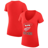 Detroit Red Wings G-III 4Her by Carl Banks Women's Super-Slim Fit Lightweight Team Logo Graphic V-Neck T-Shirt On Sale
