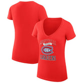 Montreal Canadiens G-III 4Her by Carl Banks Women's Super-Slim Fit Lightweight Team Logo Graphic V-Neck T-Shirt Sale