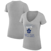 Toronto Maple Leafs G-III 4Her by Carl Banks Women's Super-Slim Fit Lightweight Team Logo Graphic V-Neck T-Shirt For Sale