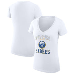 Buffalo Sabres G-III 4Her by Carl Banks Women's Super-Slim Fit Lightweight Team Logo Graphic V-Neck T-Shirt Sale