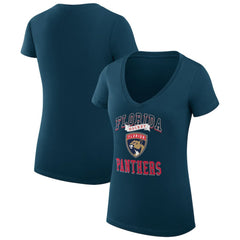 Florida Panthers G-III 4Her by Carl Banks Women's Super-Slim Fit Lightweight Team Logo Graphic V-Neck T-Shirt Online