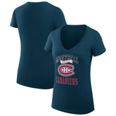 Montreal Canadiens G-III 4Her by Carl Banks Women's Super-Slim Fit Lightweight Team Logo Graphic V-Neck T-Shirt Online
