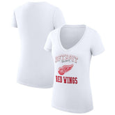 Detroit Red Wings G-III 4Her by Carl Banks Women's Super-Slim Fit Lightweight Team Logo Graphic V-Neck T-Shirt For Sale