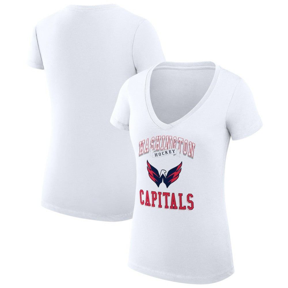 Washington Capitals G-III 4Her by Carl Banks Women's Super-Slim Fit Lightweight Team Logo Graphic V-Neck T-Shirt Online