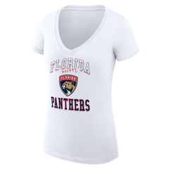 Florida Panthers G-III 4Her by Carl Banks Women's Super-Slim Fit Lightweight Team Logo Graphic V-Neck T-Shirt Online