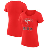 Houston Rockets G-III 4Her by Carl Banks Women's Super-Slim Fit Lightweight Team Logo T-Shirt New