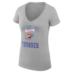 Oklahoma City Thunder G-III 4Her by Carl Banks Women's Super-Slim Fit Lightweight Team Logo V-Neck T-Shirt On Sale