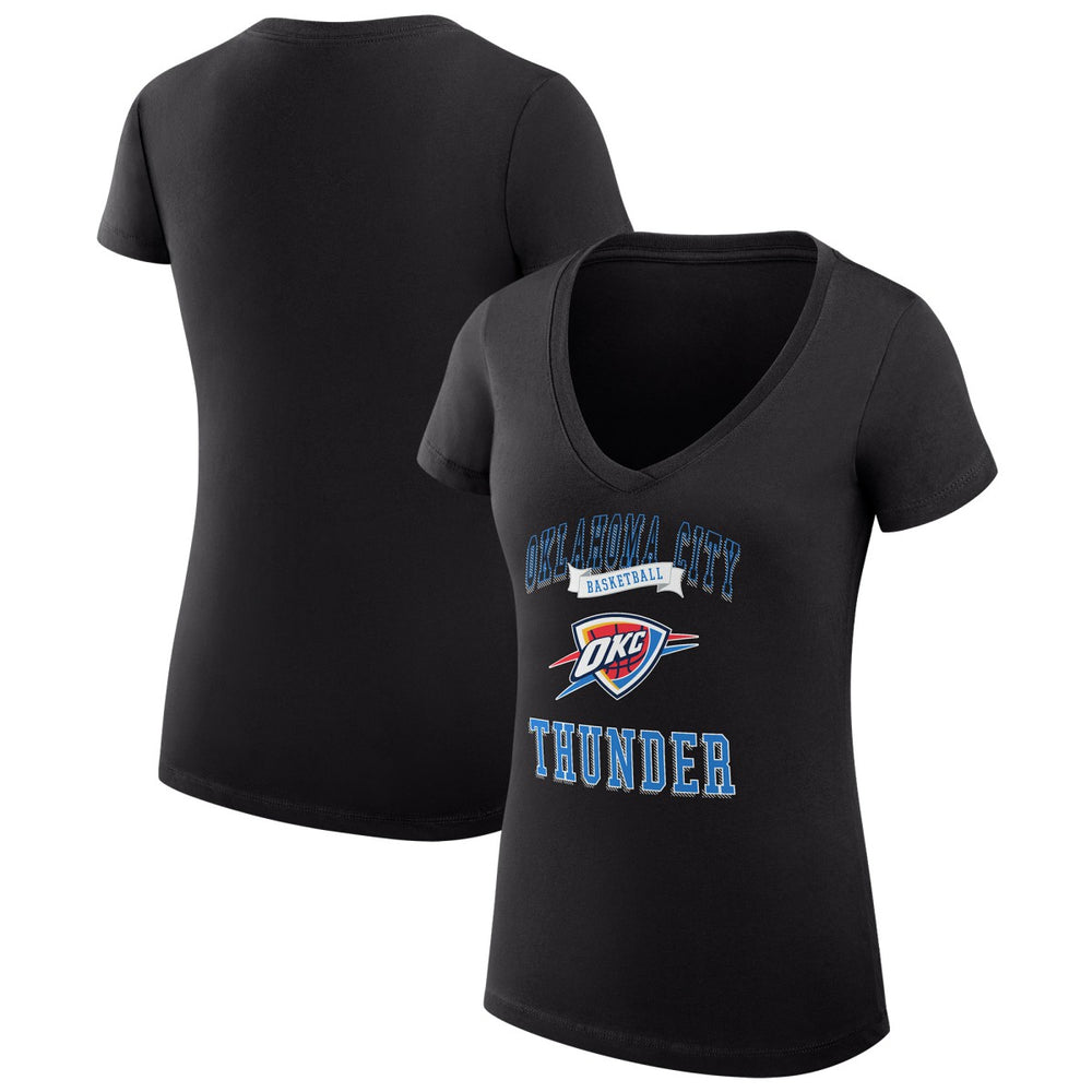 Oklahoma City Thunder G-III 4Her by Carl Banks Women's Super-Slim Fit Lightweight Team Logo V-Neck T-Shirt Outlet