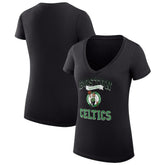 Boston Celtics G-III 4Her by Carl Banks Women's Super-Slim Fit Lightweight Team Logo V-Neck T-Shirt On Sale