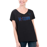 Houston Texans G-III 4Her by Carl Banks Women's Super-Slim Fit Lightweight H-Town V-Neck T-Shirt