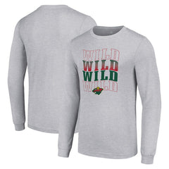 Minnesota Wild Starter Four Team Name Logo Long Sleeve Graphic T-Shirt Online