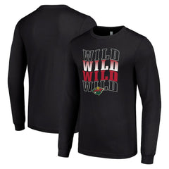 Minnesota Wild Starter Four Team Name Logo Long Sleeve Graphic T-Shirt Sale