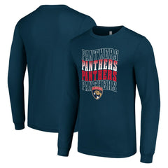 Florida Panthers Starter Four Team Name Logo Long Sleeve Graphic T-Shirt On Sale
