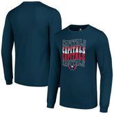 Washington Capitals Starter Four Team Name Logo Long Sleeve Graphic T-Shirt On Sale