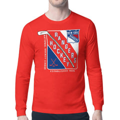 New York Rangers Starter Shield Long Sleeve Graphic T-Shirt For Sale