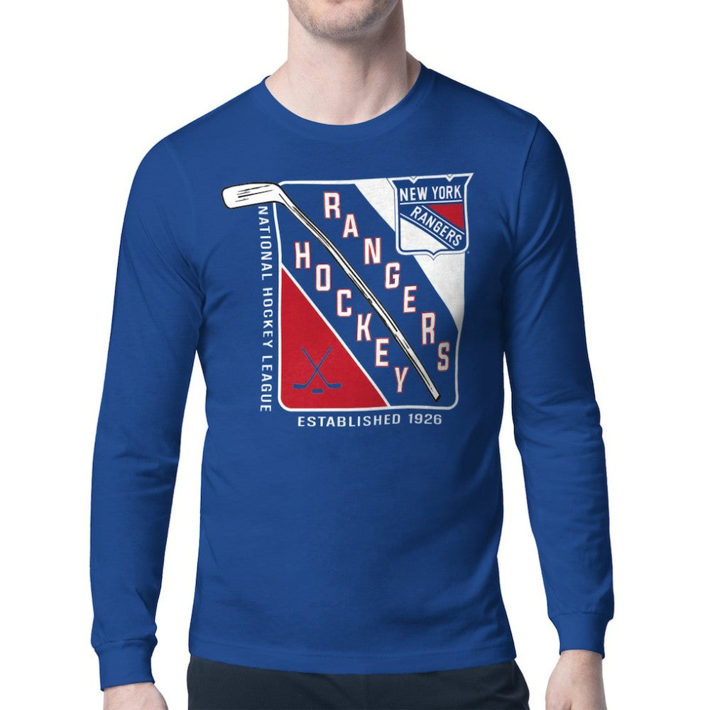 New York Rangers Starter Shield Long Sleeve Graphic T-Shirt On Sale