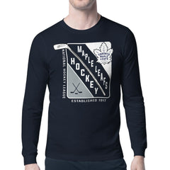 Toronto Maple Leafs Starter Shield Long Sleeve Graphic T-Shirt For Sale