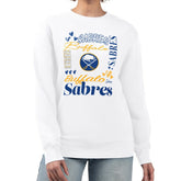 Buffalo Sabres G-III 4Her by Carl Banks Women's Collage Graphic Fleece Long Sleeve Pullover Sweatshirt Discount