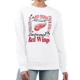 Detroit Red Wings G-III 4Her by Carl Banks Women's Collage Graphic Fleece Long Sleeve Pullover Sweatshirt Outlet