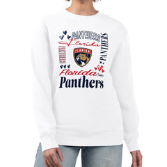Florida Panthers G-III 4Her by Carl Banks Women's Collage Graphic Fleece Long Sleeve Pullover Sweatshirt Sale