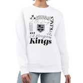 Los Angeles Kings G-III 4Her by Carl Banks Women's Collage Graphic Fleece Long Sleeve Pullover Sweatshirt Outlet