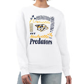 Nashville Predators G-III 4Her by Carl Banks Women's Collage Graphic Fleece Long Sleeve Pullover Sweatshirt Online