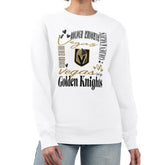 Vegas Golden Knights G-III 4Her by Carl Banks Women's Collage Graphic Fleece Long Sleeve Pullover Sweatshirt On Sale