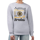Boston Bruins G-III 4Her by Carl Banks Women's Collage Graphic Fleece Long Sleeve Pullover Sweatshirt Online