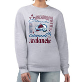 Colorado Avalanche G-III 4Her by Carl Banks Women's Collage Graphic Fleece Long Sleeve Pullover Sweatshirt For Sale