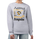 Pittsburgh Penguins G-III 4Her by Carl Banks Women's Collage Graphic Fleece Long Sleeve Pullover Sweatshirt Outlet