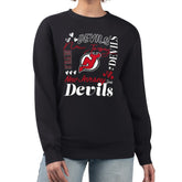 New Jersey Devils G-III 4Her by Carl Banks Women's Collage Graphic Fleece Long Sleeve Pullover Sweatshirt For Sale