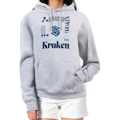 Seattle Kraken G-III 4Her by Carl Banks Women's Collage Team Graphic Tri-Blend Fleece Pullover Hoodie On Sale