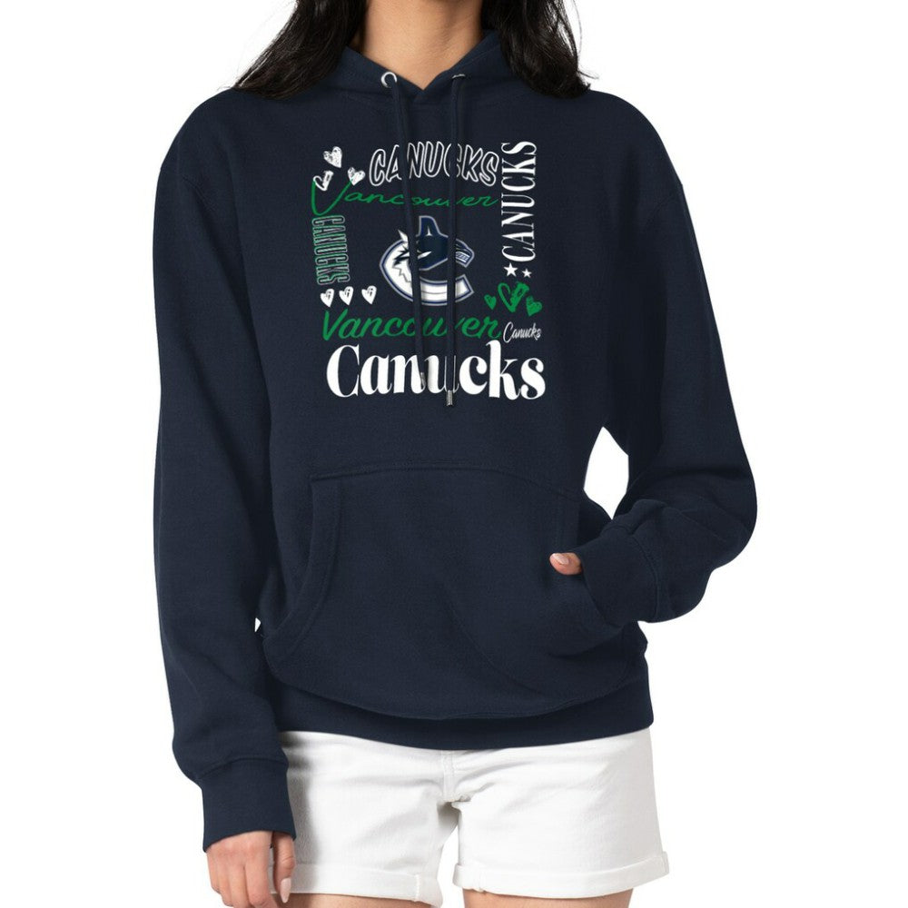 Vancouver Canucks G-III 4Her by Carl Banks Women's Collage Team Graphic Tri-Blend Fleece Pullover Hoodie Discount