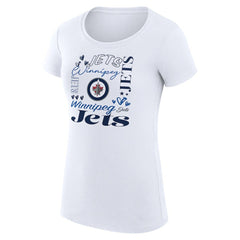 Winnipeg Jets G-III 4Her by Carl Banks Women's Super-Slim Fit Lightweight Collage Team Graphic T-Shirt Sale