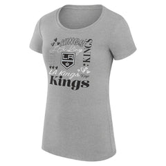 Los Angeles Kings G-III 4Her by Carl Banks Women's Super-Slim Fit Lightweight Collage Team Graphic T-Shirt Outlet