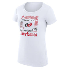 Carolina Hurricanes G-III 4Her by Carl Banks Women's Super-Slim Fit Lightweight Collage Team Graphic T-Shirt For Sale