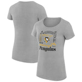 Pittsburgh Penguins G-III 4Her by Carl Banks Women's Super-Slim Fit Lightweight Collage Team Graphic T-Shirt For Sale