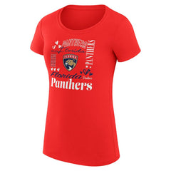 Florida Panthers G-III 4Her by Carl Banks Women's Super-Slim Fit Lightweight Collage Team Graphic T-Shirt For Sale