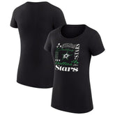 Dallas Stars G-III 4Her by Carl Banks Women's Super-Slim Fit Lightweight Collage Team Graphic T-Shirt Outlet
