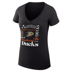 Anaheim Ducks G-III 4Her by Carl Banks Women's Super-Slim Fit Lightweight Collage Team Graphic T-Shirt Outlet