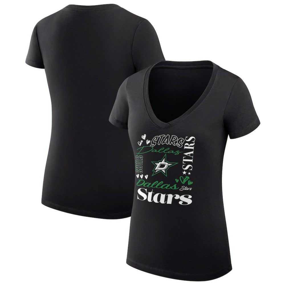 Dallas Stars G-III 4Her by Carl Banks Women's Super-Slim Fit Lightweight Collage Team Graphic T-Shirt Sale