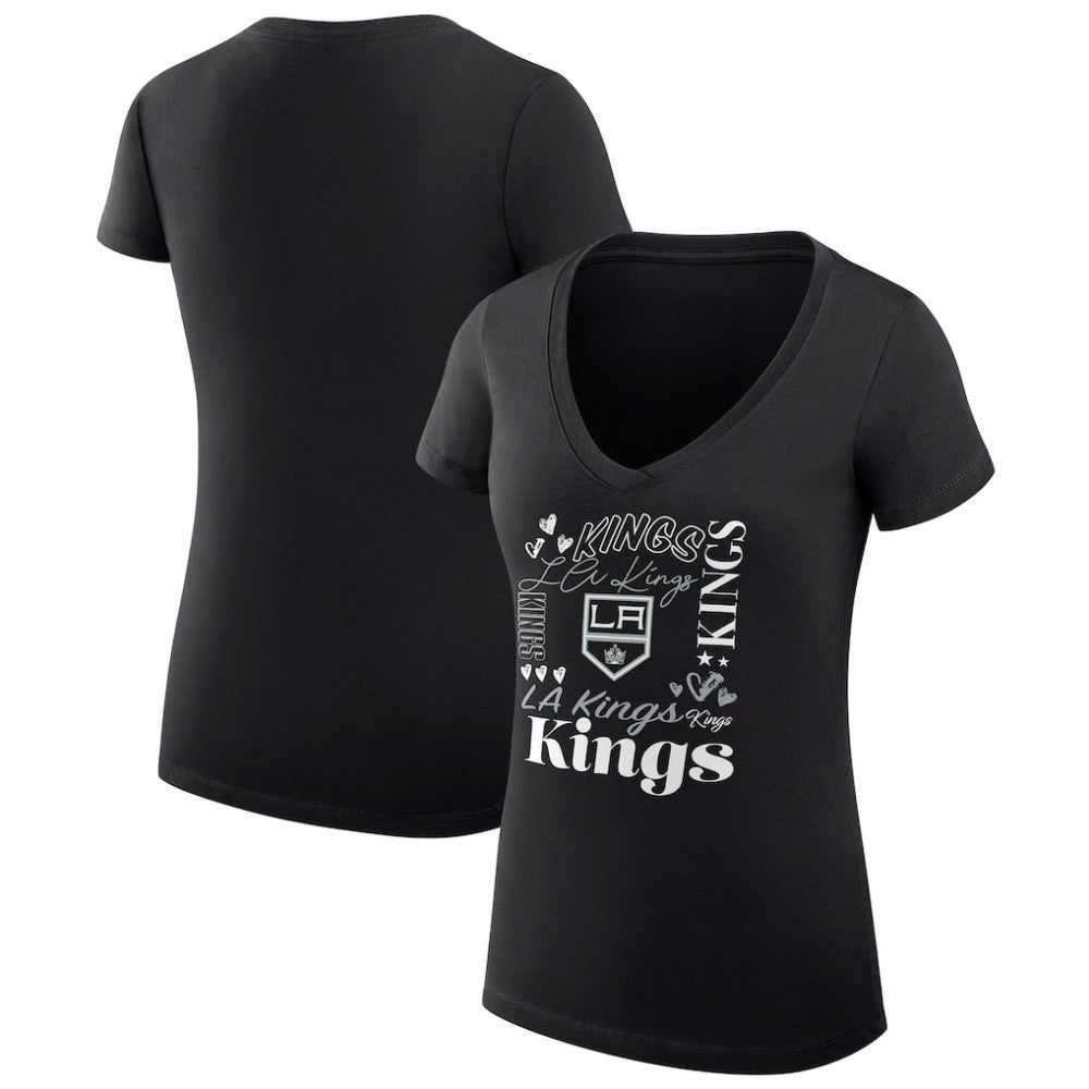 Los Angeles Kings G-III 4Her by Carl Banks Women's Super-Slim Fit Lightweight Collage Team Graphic T-Shirt Discount
