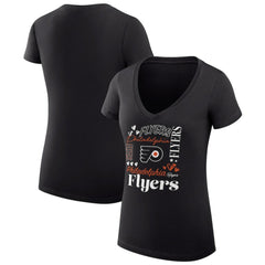 Philadelphia Flyers G-III 4Her by Carl Banks Women's Super-Slim Fit Lightweight Collage Team Graphic T-Shirt Discount