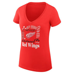 Detroit Red Wings G-III 4Her by Carl Banks Women's Super-Slim Fit Lightweight Collage Team Graphic T-Shirt Sale