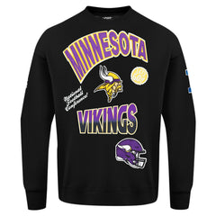 Minnesota Vikings Pro Standard Turn It Up Drop Shoulder Pullover Sweatshirt