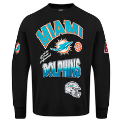 Miami Dolphins Pro Standard Turn It Up Drop Shoulder Pullover Sweatshirt