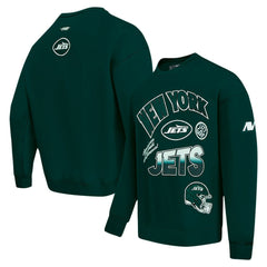 New York Jets Pro Standard Turn It Up Drop Shoulder Pullover Sweatshirt