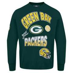 Green Bay Packers Pro Standard Turn It Up Drop Shoulder Pullover Sweatshirt